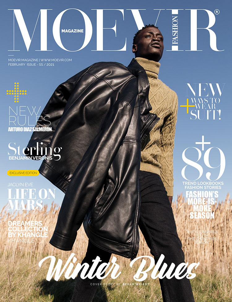 mens makeup for the cover of Moevir Magazine February 2021