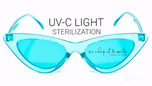 UV Light sterilization for sanitary makeup application